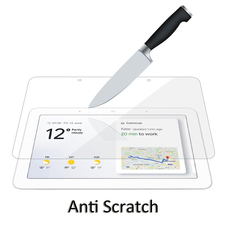 Orzero (2 Pack) Tempered Glass Screen Protector Compatible for Google Home Hub/Nest Hub 7 Inch, 9 Hardness HD Anti-Scratch Full-Coverage - Image 4